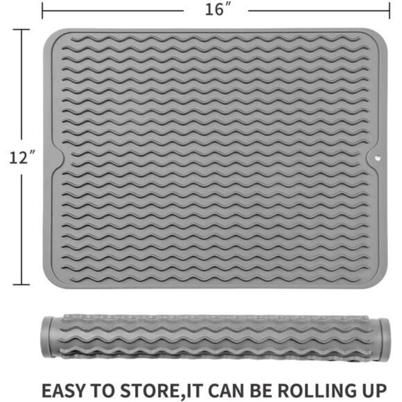 Silicone Dish DryingMat for Multiple Usage,Easy clean,Ecofriendly,Heat-resistant - Picture 2 of 7